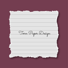 Obraz premium Torn paper piece design background