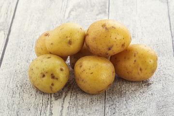 Raw small organic baby potato