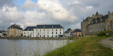 Fototapeta premium landscape on the city of Pont l'abbé in Brittany