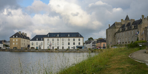 landscape on the city of Pont l'abbé in Brittany