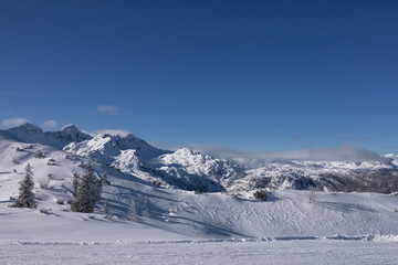 Fototapeta na wymiar winter mountain landscape in the Alps