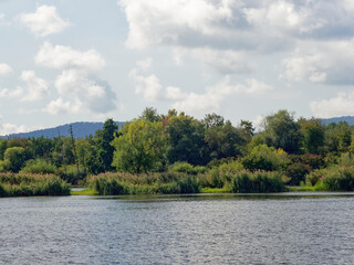 Sander Baggerseen im Naturschutzgebiet Mainaue bei Augsfeld, Landkreis Hassberge, Unterfranken, Franken, Bayern, Deutschland