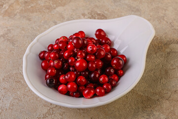 Sweet and tasty cranberry in the bowl