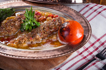 turkish kebap eggplant with yoghurt