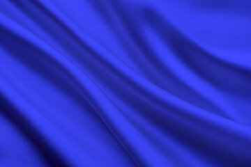 シルクのドレープ　青