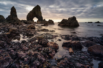 sea arch located at Crohy Head on the north west coast of Ireland in County Donegal.