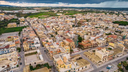 Fototapeta premium Aerial View of Donnalucata, Scicli, Ragusa, Sicily, Italy, Europe