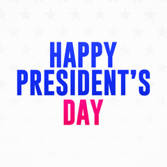 Fototapeta na wymiar happy president's day modern creative banner, sign, design concept, social media post, template with blue and red color on an american abstract background 