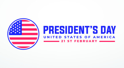 happy president's day modern creative banner, sign, design concept, social media post, template with blue and red color on an american abstract background 