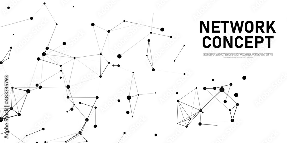 Poster network connection structure. concept of hi tech and future. communication and web concept. big data