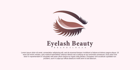 Luxury beauty eyelashes logo design Premium Vector part 1