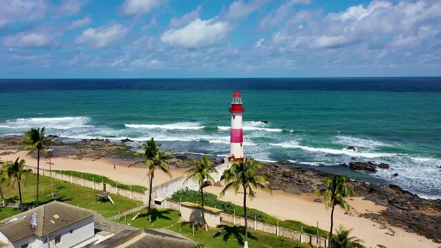 Cityscape of Salvador state of Bahia Brazil. Tropical scene tourism city. Northeast Brazil. Vacations travel. Tropical destinations.