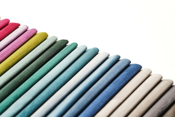Obraz premium Colorful fabric samples. Fabric texture background