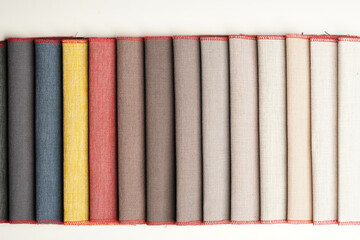Colorful fabric samples. Fabric texture background