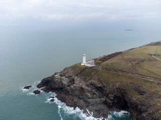 Fototapeta na wymiar Trevose head lighthouse cornwall england uk 