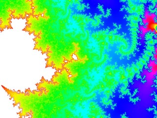 3次のマンデルブロ集合（虹色）