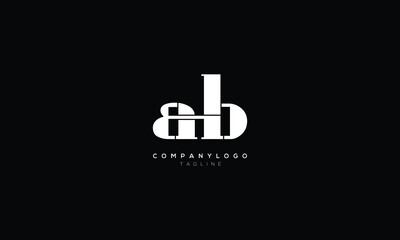 AHB Abstract initial monogram letter alphabet logo design