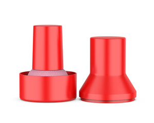 Blank Professional Mushroom Head Beauty Blender Soft Powder Puff With Storage Case For Makeup, 3d render illustration.