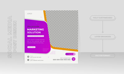 Digital marketing promotional banner for social media post design