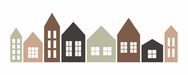 Silhouette of houses