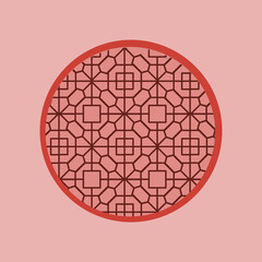 Chinese window with traditional elements