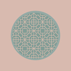 Chinese window with traditional elements