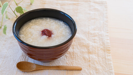 梅干しのお粥 ”Japanese Rice porridge