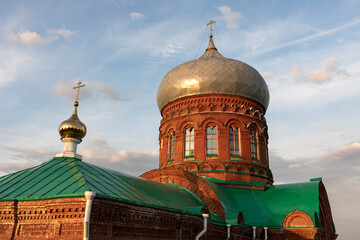 Domes of the Church of St. Alexander Nevsky. Lobanovo