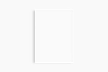Frame mockup 5x7, 50x70, A4, A3, A2, A1. Single white frame mockup. Clean, modern, minimalist, bright. Portrait. Vertical. - obrazy, fototapety, plakaty