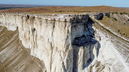 View on White Rock Ak Kaya on the Crimean Peninsula.