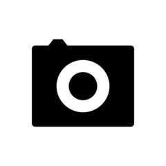Camera silhouette icon. Shooting and recording. Vectors.