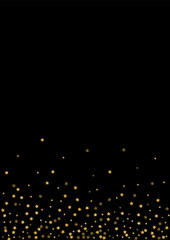 Yellow Card Confetti Texture. Group Star Design. Gold Spark Twinkle Illustration. Frame Glitter Pattern. Gradient Festive Background