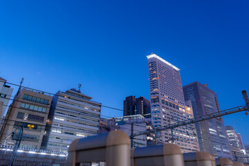 Fototapeta premium 東京都渋谷区代々木から見た東京の夜の都市景観 