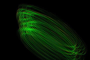 Lightpainting green swirl