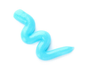 Sample of toothpaste on white background