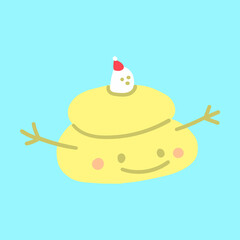 cute illustration of cute cake christmas