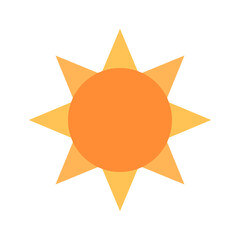 Sun icon. Weather icon. Vector.