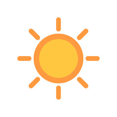 Warmth and sunny weather. Sun icon. Vectors.