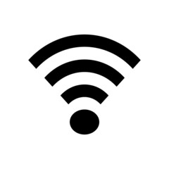 Wi-Fi silhouette icon. Radio wave and hotspot icon. Vector.