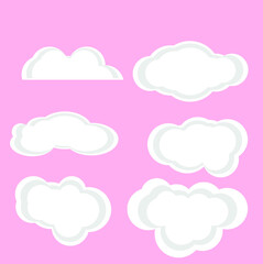 cloud random  vector illustration design