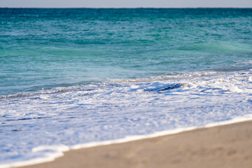 Nature landscape ocean shore waves crashing on the beach