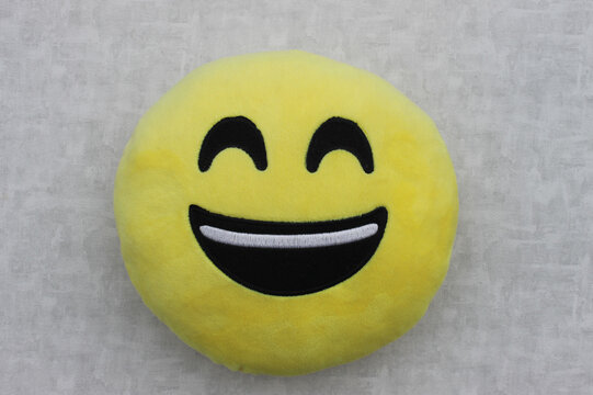 Happy Smile Emoji Face Pillow