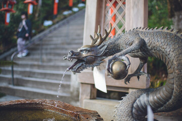 手水舎の龍, 鞍馬寺, 貴船神社, 京都観光