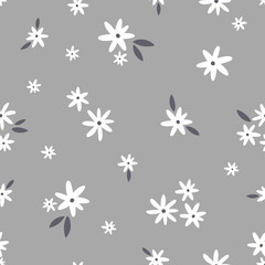 vector cute pattern with little tender flowers
