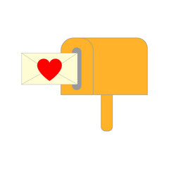 Love letter in mail box.