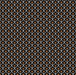 Geometric fish scales chinese seamless pattern.