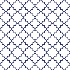 Seamless pattern in islamic style, vector geometric ornament texture or background
