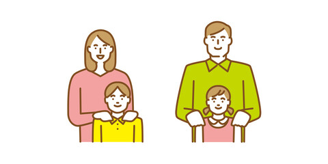 笑顔であつまる仲良し4人家族