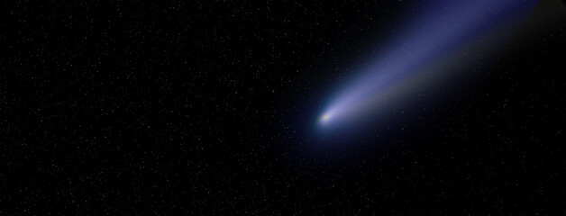 Comet in the starry night sky © luchschenF