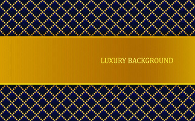 Blue and gold luxury background. Vector illustration.